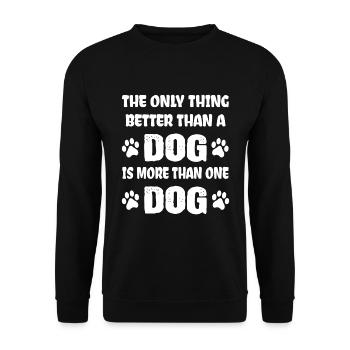 Hunde Sprüche - Unisex Pullover - Schwarz - Vorne - Alina (178cm) & Michal (187cm)