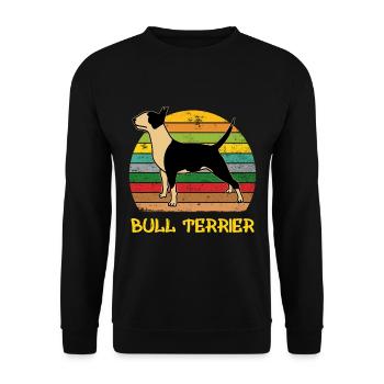 Dogs Animals Dog English Bull Terrier - Unisex Sweatshirt - black - Front - Alina (178cm) & Michal (187cm)