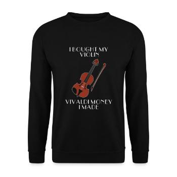 Violin violin - Unisex Sweatshirt - black - Front - Alina (178cm) & Michal (187cm)