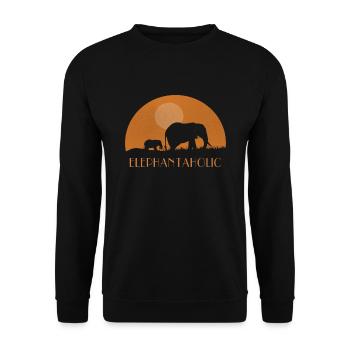 Elefant Elefanten - Unisex Pullover - Schwarz - Vorne - Alina (178cm) & Michal (187cm)