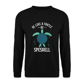 turtle - Unisex Sweatshirt - black - Front - Alina (178cm) & Michal (187cm)