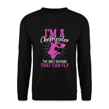 Cheerleader - Unisex Pullover - Schwarz - Vorne - Alina (178cm) & Michal (187cm)