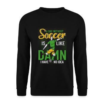 Soccer football club - Unisex Sweatshirt - black - Front - Alina (178cm) & Michal (187cm)