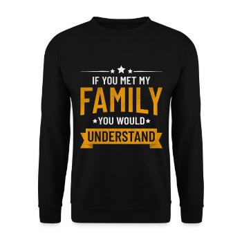 Famille - Sweat-shirt Unisexe - noir - Devant - Alina (178cm) & Michal (187cm)