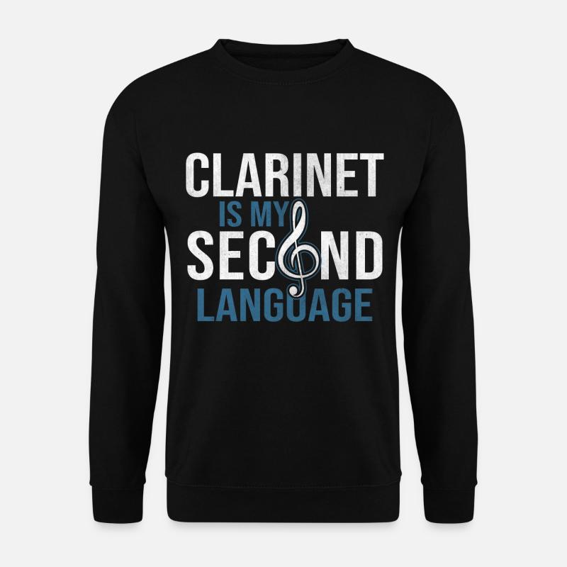 Instrument à vent clarinette - Sweat-shirt Unisexe - noir