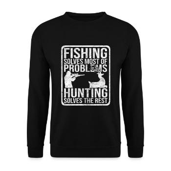 chasseur - Sweat-shirt Unisexe - noir - Devant - Alina (178cm) & Michal (187cm)