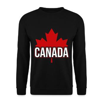 Canada flag - Unisex Sweatshirt - black - Front - Alina (178cm) & Michal (187cm)