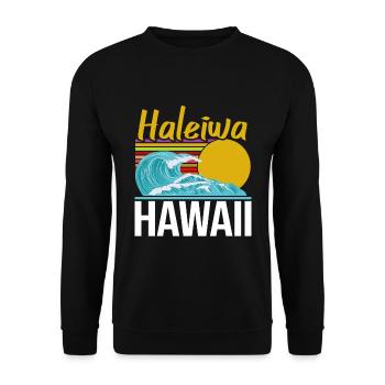 Hawaii - Unisex Sweatshirt - black - Front - Alina (178cm) & Michal (187cm)