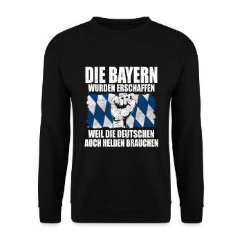 Bayern Pride fist Munich Munich Bayer - Unisex Sweatshirt - black - Front - Alina (178cm) & Michal (187cm)