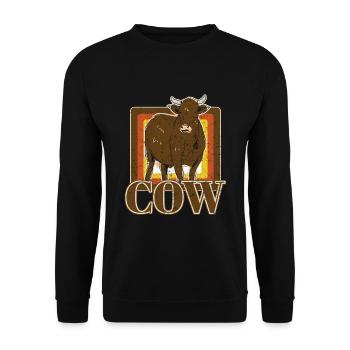 Ferme fermier fermier vache ferme - Sweat-shirt Unisexe - noir - Devant - Alina (178cm) & Michal (187cm)