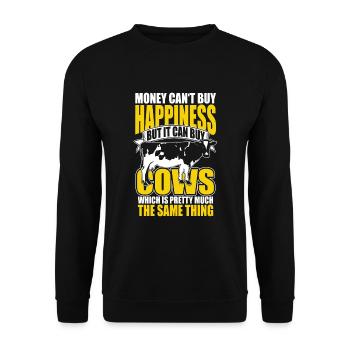 Cows Cow Farmer Farm Farmer Farmer Farm - Unisex Sweatshirt - black - Front - Alina (178cm) & Michal (187cm)