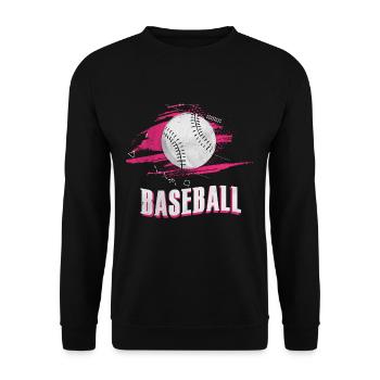 Baseball Baseball Player Baseball Bat - Unisex Sweatshirt - black - Front - Alina (178cm) & Michal (187cm)