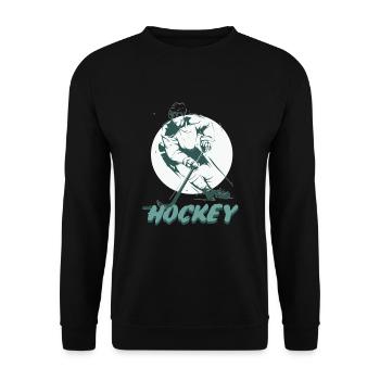 Hockey sur glace Hockey Player Hockey Hockey sur glace - Sweat-shirt Unisexe - noir - Devant - Alina (178cm) & Michal (187cm)