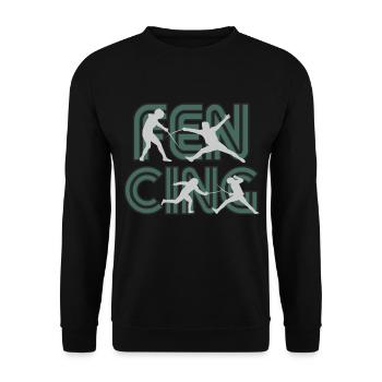 Fencing Fechten - Unisex Pullover - Schwarz - Vorne - Alina (178cm) & Michal (187cm)