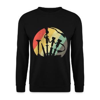 Dudelsack - Unisex Pullover - Schwarz - Vorne - Alina (178cm) & Michal (187cm)