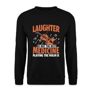 Violin violin - Unisex Sweatshirt - black - Front - Alina (178cm) & Michal (187cm)