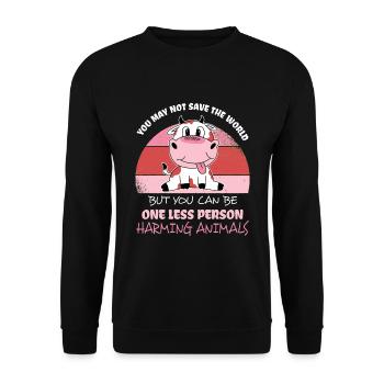Végétalien bien-être animal militant des droits des animaux - Sweat-shirt Unisexe - noir - Devant - Alina (178cm) & Michal (187cm)