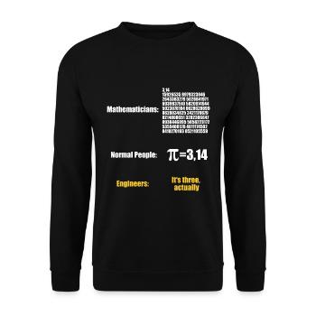 Physik Mathe Ingenieur Mathematiker Physiker - Unisex Pullover - Schwarz - Vorne - Alina (178cm) & Michal (187cm)