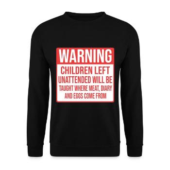 Avertissement vegan vegan vegan funny - Sweat-shirt Unisexe - noir - Devant - Alina (178cm) & Michal (187cm)