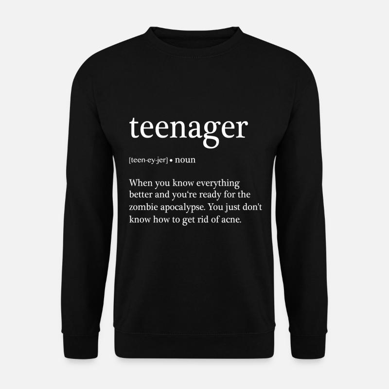 Teenager Definition - Unisex Pullover - Schwarz
