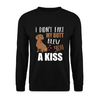 Dachshund - Unisex Pullover - Schwarz - Vorne - Alina (178cm) & Michal (187cm)