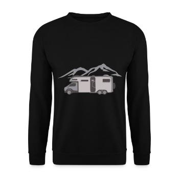 Camping camper van - Unisex Sweatshirt - black - Front - Alina (178cm) & Michal (187cm)