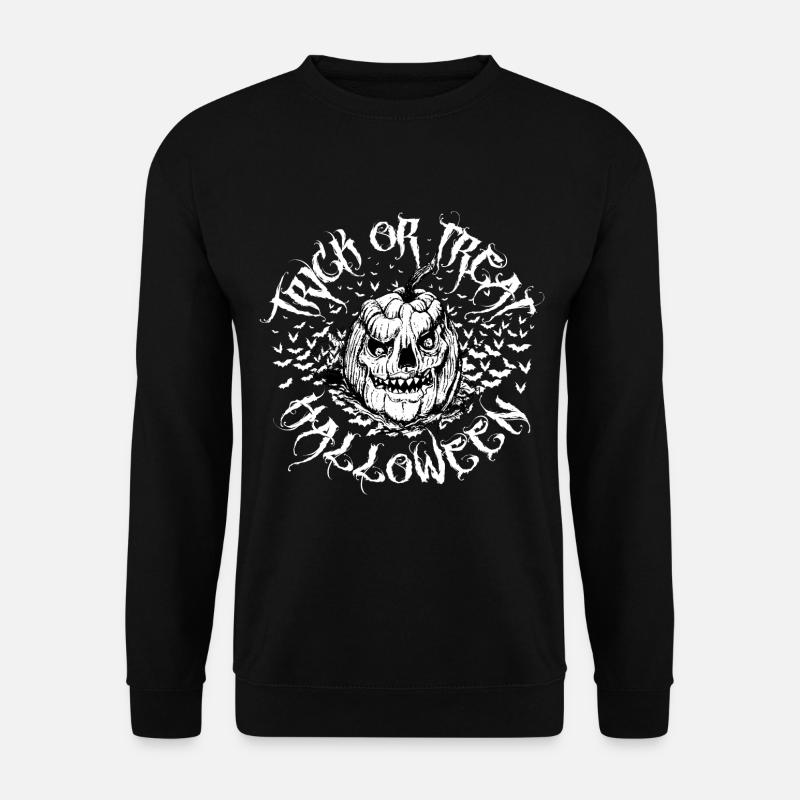 Halloween Süßes oder Saures Kürbis - Horror - Unisex Pullover - Schwarz