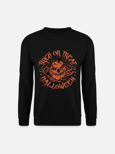 Halloween Scary Pumpkin Head - Unisex Sweatshirt - black