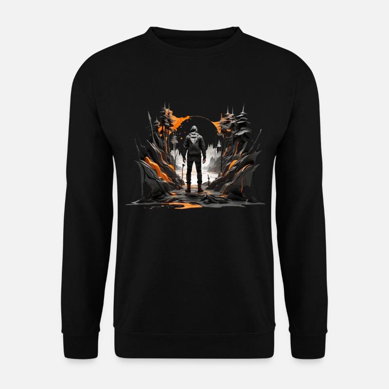 OUTDOOR WANDERER WANDERUNG WANDERN - Unisex Pullover - Schwarz