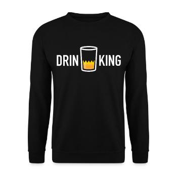 Drink king - Drinking - Unisex Sweatshirt - black - Front - Alina (178cm) & Michal (187cm)