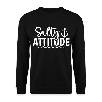 Salty Attitude - Unisex Sweatshirt - black - Front - Alina (178cm) & Michal (187cm)