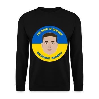 Selenskyj Ukraine - Unisex Pullover - Schwarz - Vorne - Alina (178cm) & Michal (187cm)