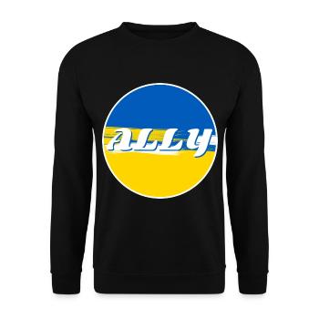 Ally Ukraine - Unisex Pullover - Schwarz - Vorne - Alina (178cm) & Michal (187cm)