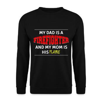 Firefighter - firefighter - Unisex Sweatshirt - black - Front - Alina (178cm) & Michal (187cm)