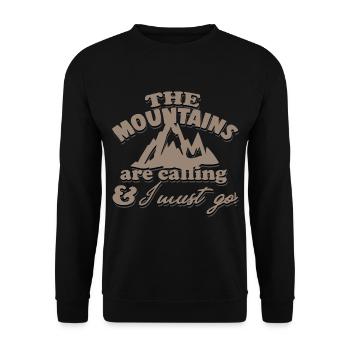Die Berge rufen - Unisex Pullover - Schwarz - Vorne - Alina (178cm) & Michal (187cm)