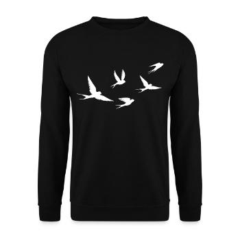 Birds | Oiseau - Sweat-shirt Unisexe - noir - Devant - Alina (178cm) & Michal (187cm)