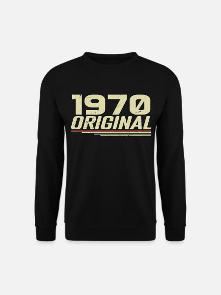 Jahrgang 1970 Vintage 1970er Jahre Retro Geburtstag 1970er Jahre - Unisex Pullover - Schwarz