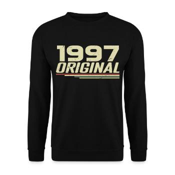 Born in 1997 Vintage 1997 Retro Anniversary 1997 - Unisex Sweatshirt - black - Front - Alina (178cm) & Michal (187cm)