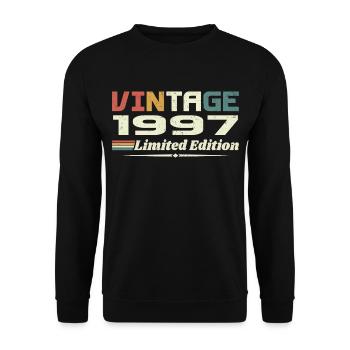 Vintage 1997 Gift 1997 Birthday 1997 Retro - Unisex Sweatshirt - black - Front - Alina (178cm) & Michal (187cm)