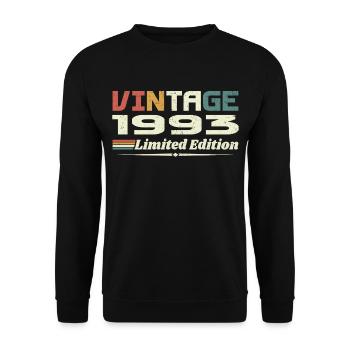 Vintage 1993 Gift 1993 Birthday 1993 Retro - Unisex Sweatshirt - black - Front - Alina (178cm) & Michal (187cm)