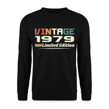 Vintage 1979 Gift 1979 Birthday 1979 Retro - Unisex Sweatshirt - black - Front - Alina (178cm) & Michal (187cm)