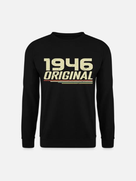 Jahrgang 1946 Jahrgang 1946 Retro Jubiläum 1946 - Unisex Pullover - Schwarz