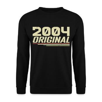 Born in 2004 Vintage 2004 Retro Birthday 2004 - Unisex Sweatshirt - black - Front - Alina (178cm) & Michal (187cm)