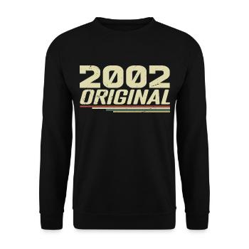 Né en 2002 Vintage 2002 Anniversaire Rétro 2002 - Sweat-shirt Unisexe - noir - Devant - Alina (178cm) & Michal (187cm)
