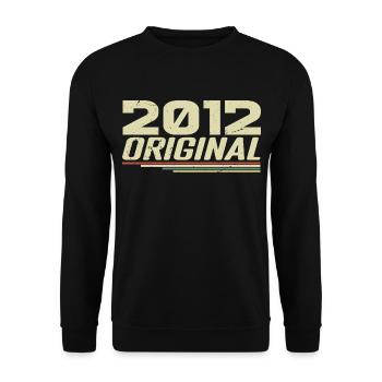 Born in 2012 Vintage 2012 Retro Anniversary 2012 - Unisex Sweatshirt - black - Front - Alina (178cm) & Michal (187cm)