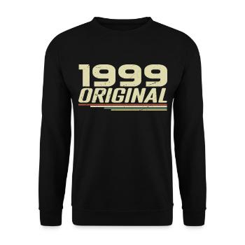 Born in 1999 Vintage 1999 Retro Anniversary 1999 - Unisex Sweatshirt - black - Front - Alina (178cm) & Michal (187cm)