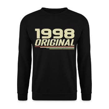 Born in 1998 Vintage 1998 Retro Birthday 1998 - Unisex Sweatshirt - black - Front - Alina (178cm) & Michal (187cm)