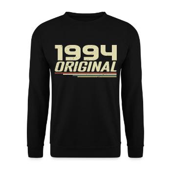 Born in 1994 Vintage 1994 Retro Anniversary 1994 - Unisex Sweatshirt - black - Front - Alina (178cm) & Michal (187cm)