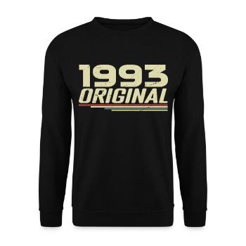 Born in 1993 Vintage 1993 Retro Birthday 1993 - Unisex Sweatshirt - black - Front - Alina (178cm) & Michal (187cm)