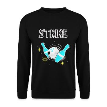 Bowling-team Bowling-Verein - Unisex Pullover - Schwarz - Vorne - Alina (178cm) & Michal (187cm)